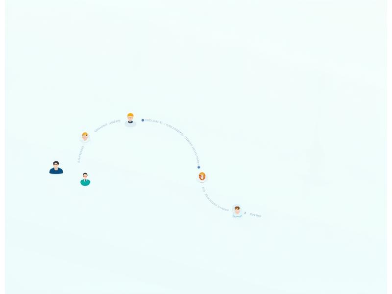 An illustrative diagram showing a virtual recruitment pipeline, with diverse candidate profiles flowing through stages like 'Virtual Interview', 'Skills Assessment', and 'Remote Onboarding'.